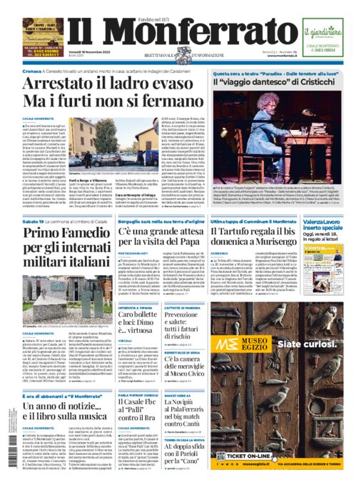 Il Monferrato - Edizione 86 del 18/11/2022